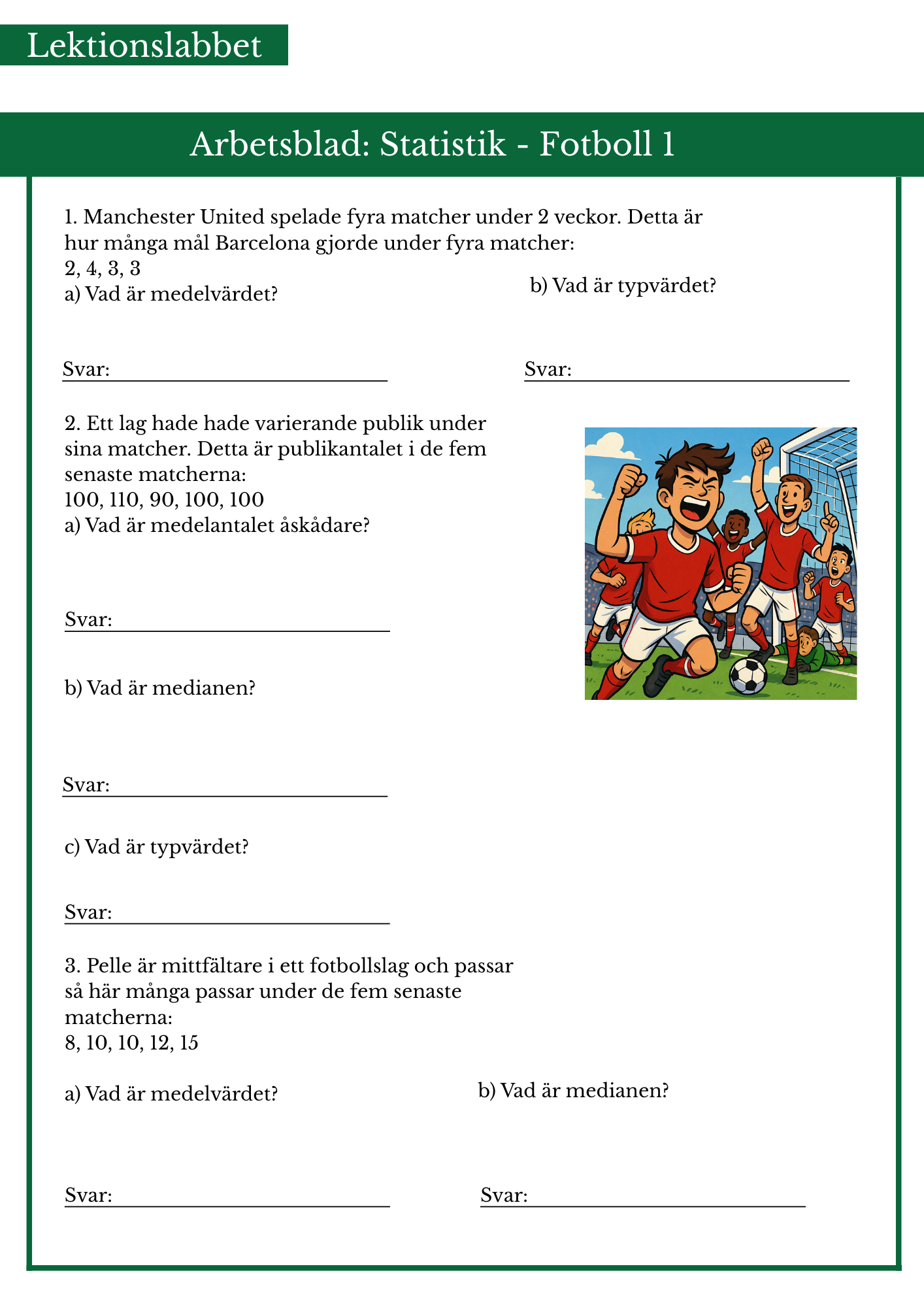 Statistik - fotboll 4-6